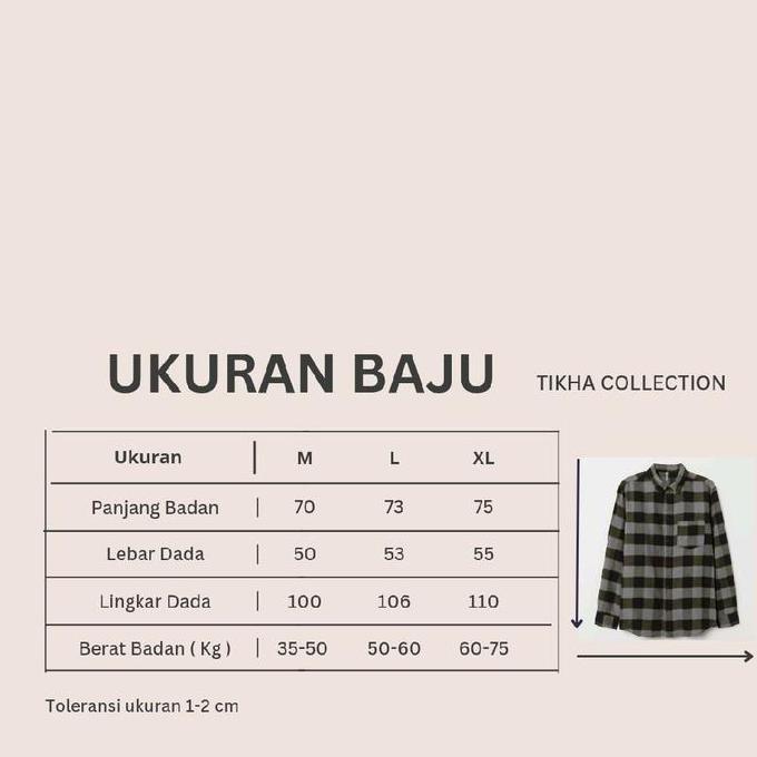Ucelmagalbolo  - Kemeja Flanel Pria Wanita Distro Unisex Lengan Panjang Ukuran M L Xl Casual Kain Le