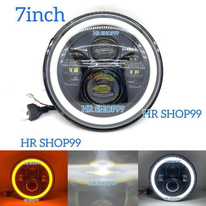 Lampu Daymaker Harley 7inch Jeep Kawasaki W175 Bulat 7 inch