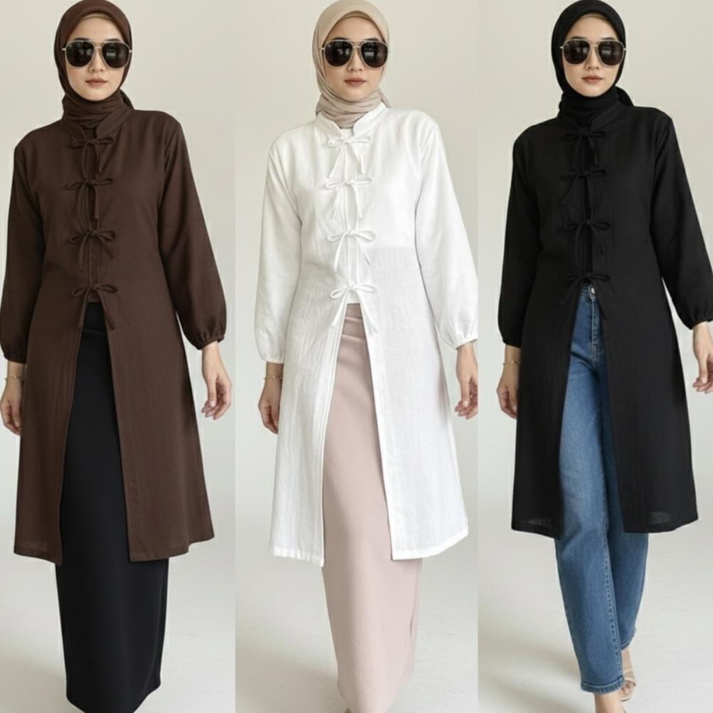 PREMIUM Sorai Long Tunik/ katun poplin ( Edisi Lebaran )