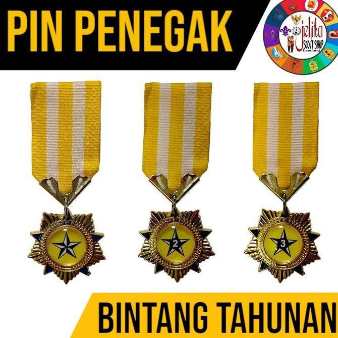 Pin Logam Tebal Pramuka  penegaj penggalangBintang Tahunan Custom Logo - Stationery Clips