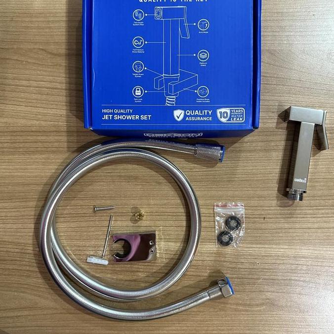JET SHOWER SET DEKKSON JSS 8190 CP Complete Hose 120 Cm Keran Semprot Toilet Cebok Closet Duduk Jet 