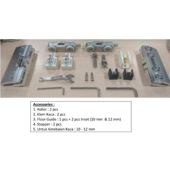 PAKET SLIDING DOOR DEKKSON L4 8207A COMPLETE TRACK AND BRACKET