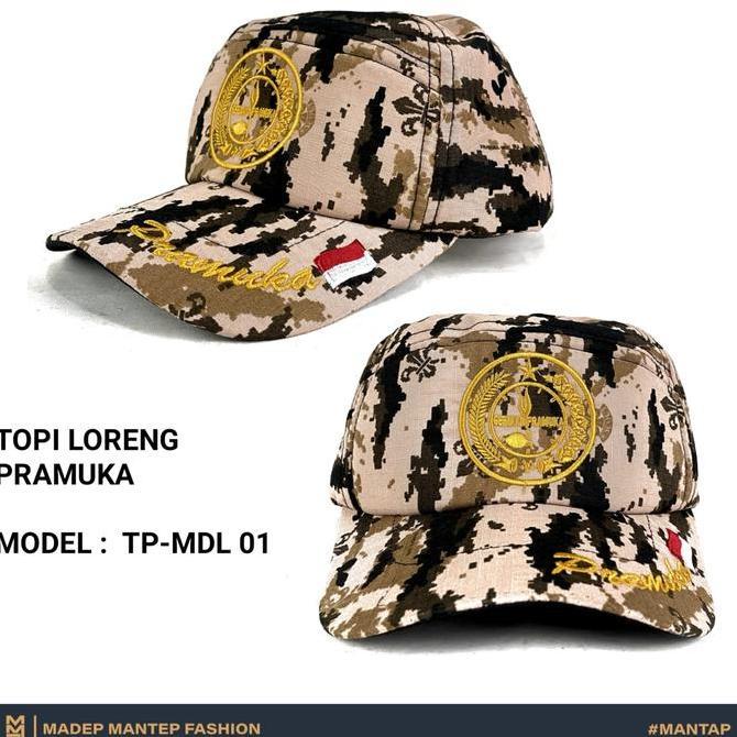 Topi Pramuka Loreng Bordir Topi Loreng Pramuka Topi Kegiatan Pramuka Topi Pramuka Pembina MMF