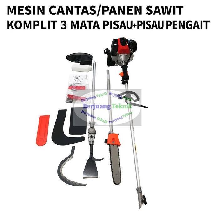 TERBARU - Mesin Cantas Panen Sawit 3 IN 1/Alat Panen Sawit 3 Mata Pisau