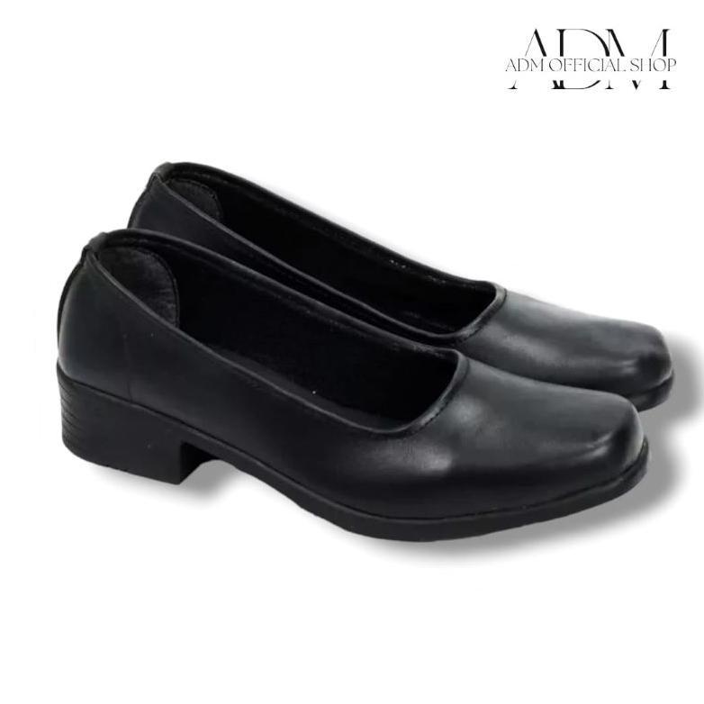 Grade Ori Sepatu Pantofel Wanita Hak 3Cm Paskibra Kantor Kerja Sekolah