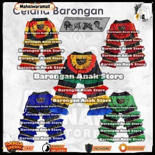 Barongan Anak Store Celana Barongan Anak Sd Smp Warna Merah Hijau Biru Hitam Putih Harga Spesial