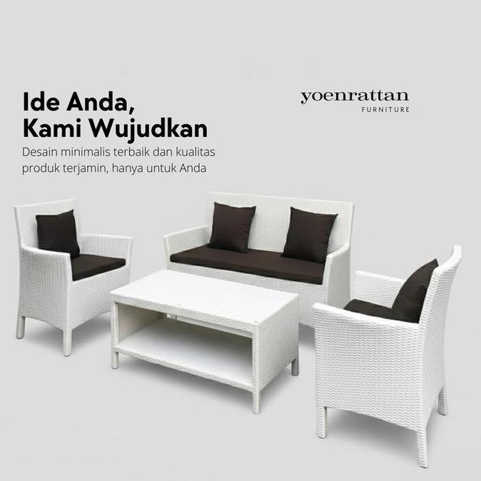 Terlaris Kursi / Sofa Tamu Hawai Rotan Sintetis