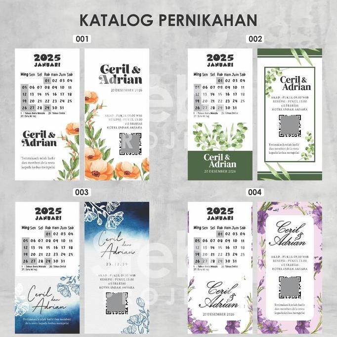 (ISI 54 PCS) Souvenir Kalender Duduk 2026 Besar/ Souvenir Pernikahan / Undangan Khitan / ulang tahun