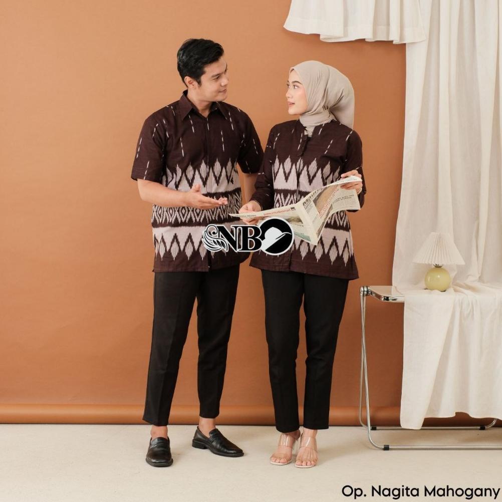 Disc Batik Couple Modern Atasan Batik Kerja Motif Songket Nagita Batik Wanita Modern Formal Style