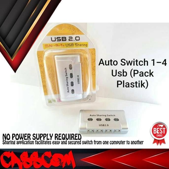 TERMURAH - Auto Switch Usb Printer 4 Port 4Port Sharing Switcher USB 2.0