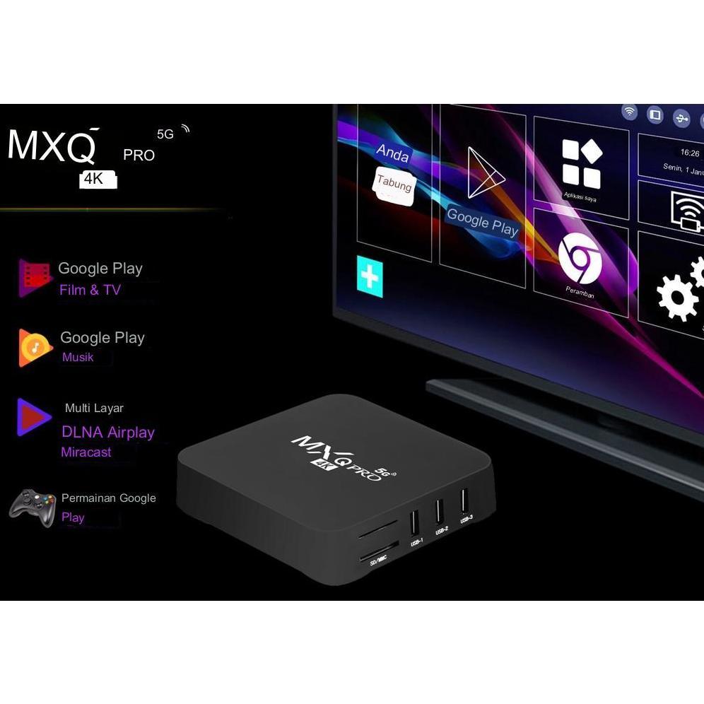 PROMO TERBARU Smart Android TV Box MXQ Pro 4k 5g Ultra HD Set Top Box Pointer Keyboard Selamanya Unt