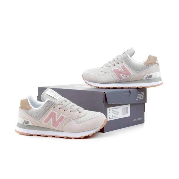 Sneakers Wanita New 574 Lcc Beige Pink