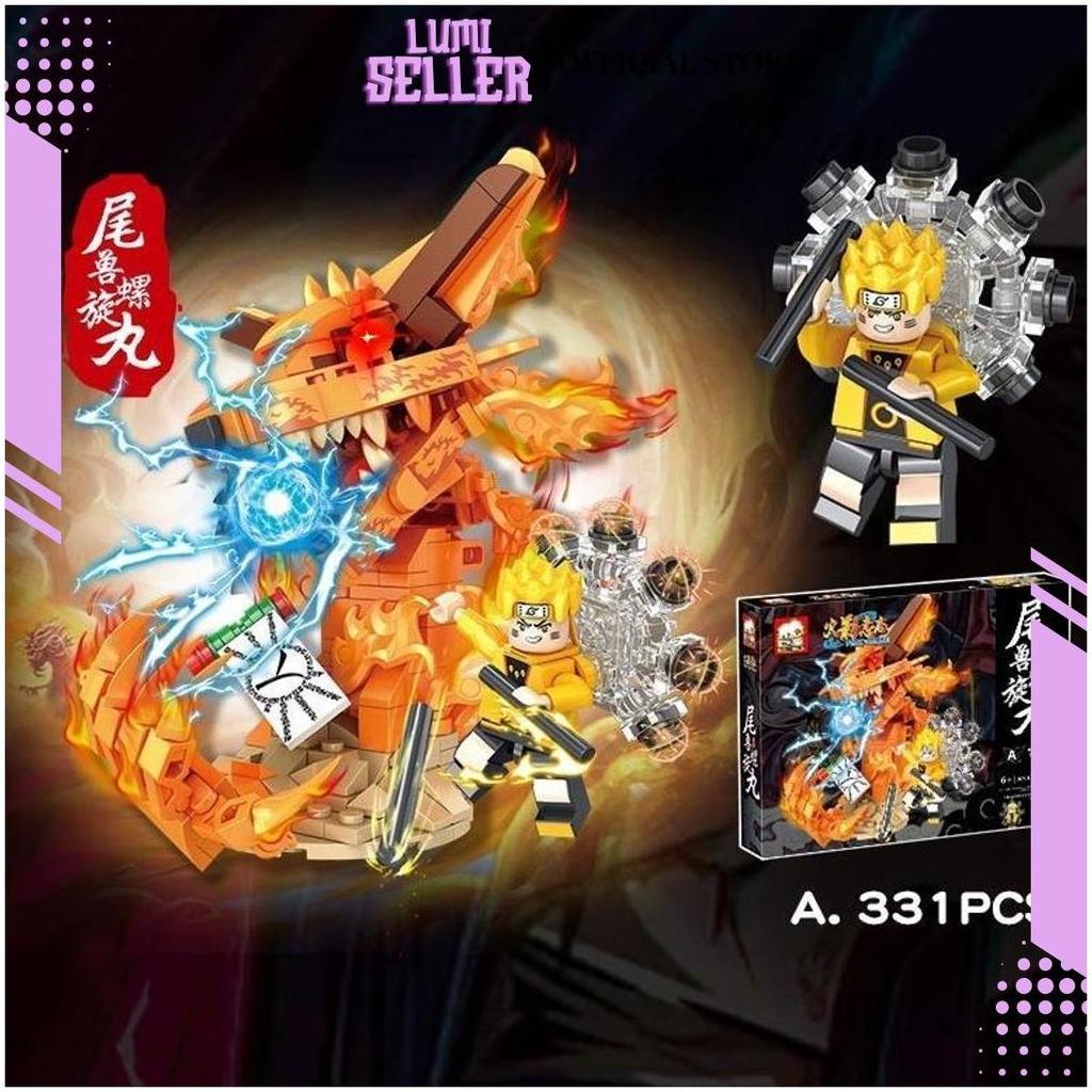 Mainan Anak Brick Figure Naruto Kyubi Kurama Besar Bricks Naruto Shippuden Akatsuki Sasuke Kakashi I