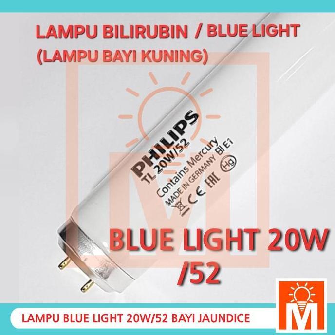 Lampu Tl Blue Light 20W/ Tl 20W/52 Philips /Uv-B / Lampu Tl Bayi