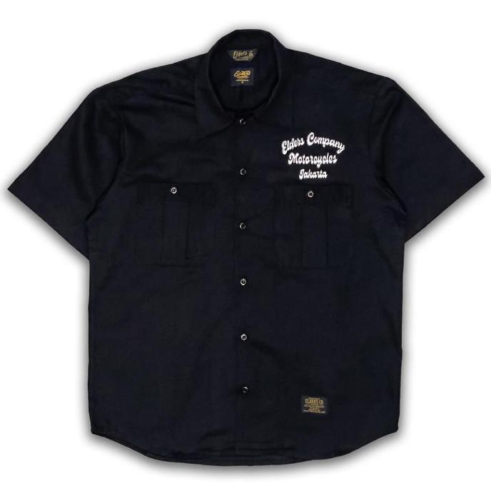 Kemeja / Bowling Shirt "Elders Company - Elders MC" Black