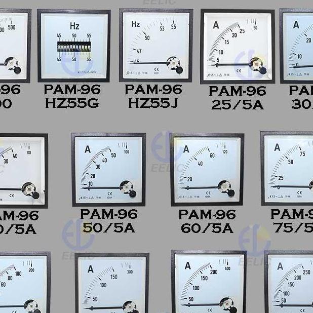Eelic Pam-96 Panel Ac Ampere Meter Analog Program 96 Class Standart 1,5 Pilihan Ampere 25A/30A/40A/5