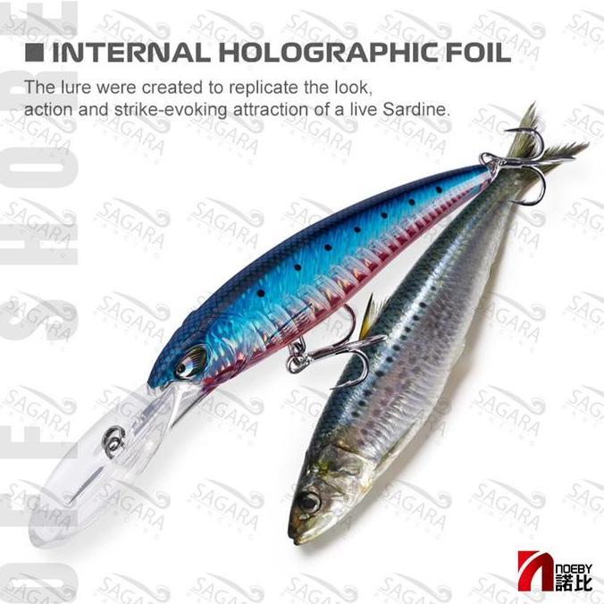 Umpan Trolling Casting Minnow Noeby 9737 Floating Lure Umpan Pancing