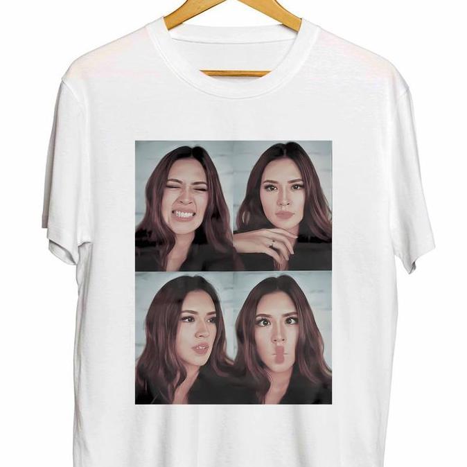 Kaos Band Raisa - Kolase White / Tshirt Rock Metal Cotton Combed 24s Premium