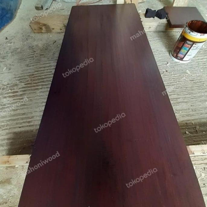 TERLARIS TOP TABLE KAYU MAHONI UKURAN 140X75X3CM