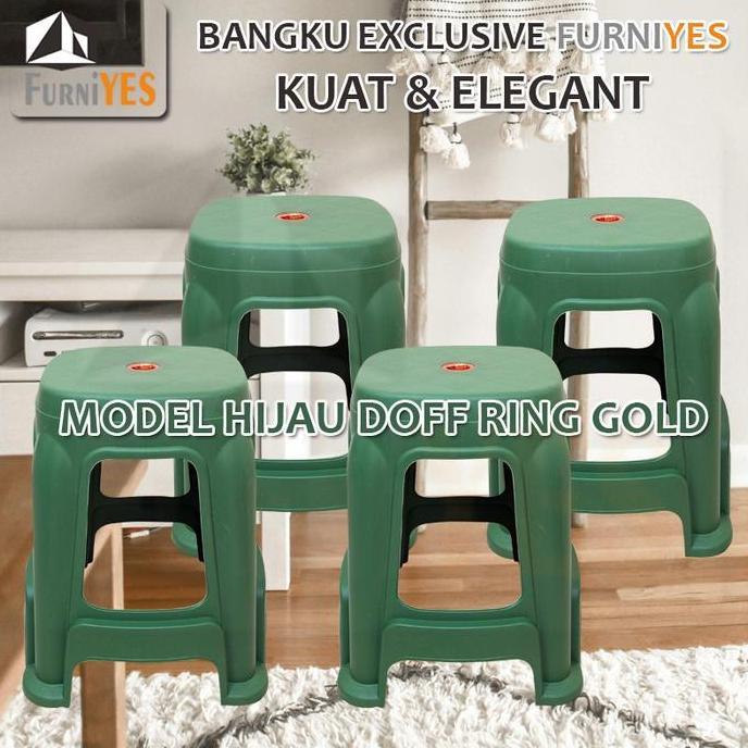 TERLARIS FURNIYES 6 PCS KURSI BANGKU BAKSO CAFE WARUNG MAKAN HIJAU EXCLUSIVE KUAT AWET ELEGANT BUKAN