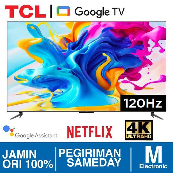 TERLARIS TCL 55 INCH QLED 4K 55C645 - DOLBY VISION - GOOGLE TV - 120HZ TV LED