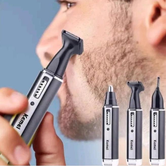 Alat Cukur Kemei 4 In 1 Km6630 Mesin Cukur Jenggot Kumis Hidung Alis 4In1