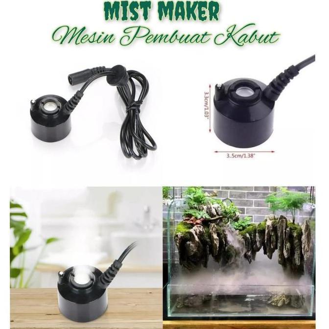 TERLARIS ALAT PEMBUAT KABUT MESIN ASAP AKUARIUM MISTMAKER HUMIDIFIER MIST MAKER 24V 500ML/H /  MIST 