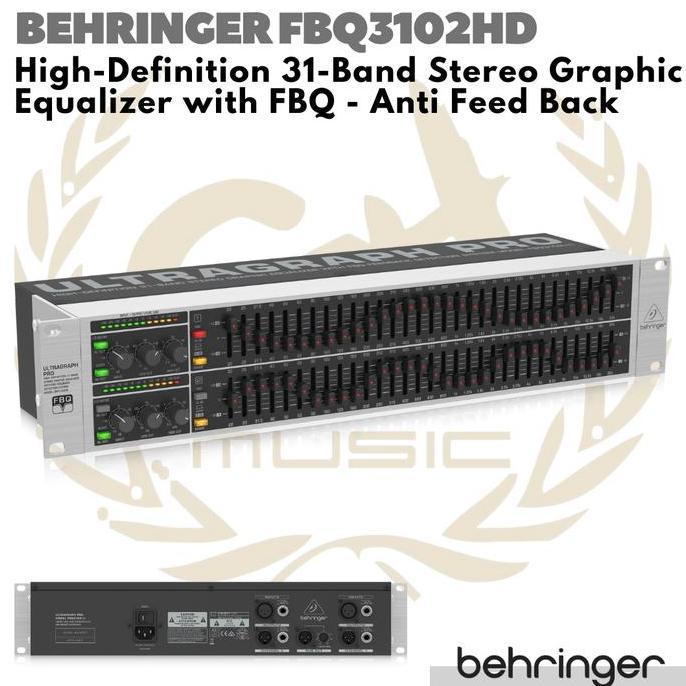 BEHRINGER ULTRAGRAPH PRO FBQ3102HD 31 BAND GRAPHIC EQUALIZER WITH FBQ ORIGINAL DAN TERPERCAYA