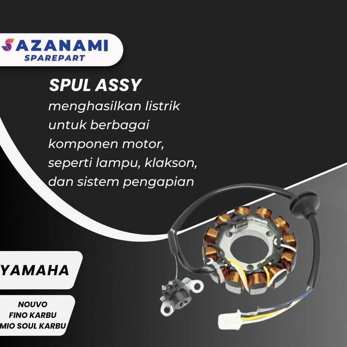 SPUL ASSY MOTOR YAMAHA MIO SOUL YAMAHA FINO KARBURATOR YAMAHA NOUVO READY STOCK