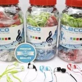 Grosir (1 Toples Isi 50Pcs)- Promo Hf Handsfree Earphone Headset Hanset Toples Fleco Fl-00 Fl00 Isi 