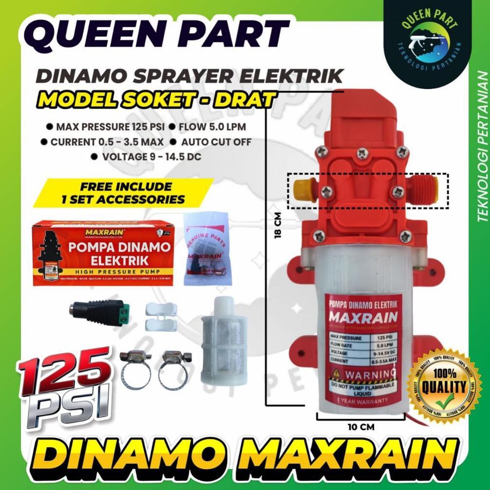 Promo Cod Dinamo Sprayer Elektrik Maxrain 125 Psi Pompa Semprot Pertanian Cuci Motor Mobil ><