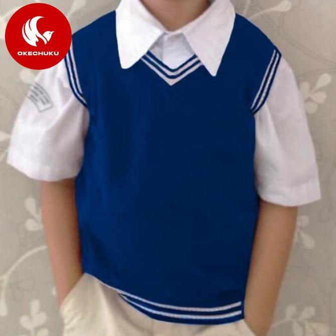 Zzxx- Okechuku Clay Rompi Rajut Anak-Anak Rompi Anak Tk Rompi Rajut Sd Knit Vest Seragam Sekolah Mat