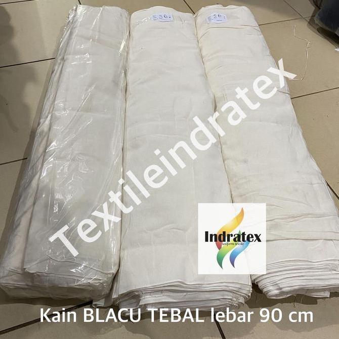 Lengkappoll- ( Per 1 Roll ) Kain Belacu Blacu Tebal Rollan Lebar 90 Cm Rna Putih Beras Bahan Craft K