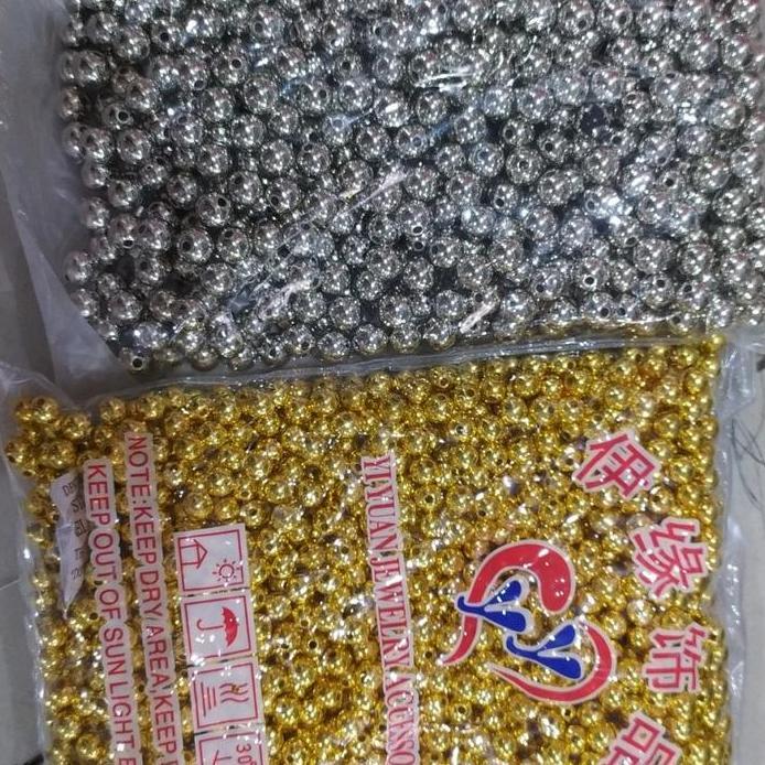 Ready Payet Mutiara Beads 8 mm kw1 Jepang ,Silver dan Gold isi 1 Pon