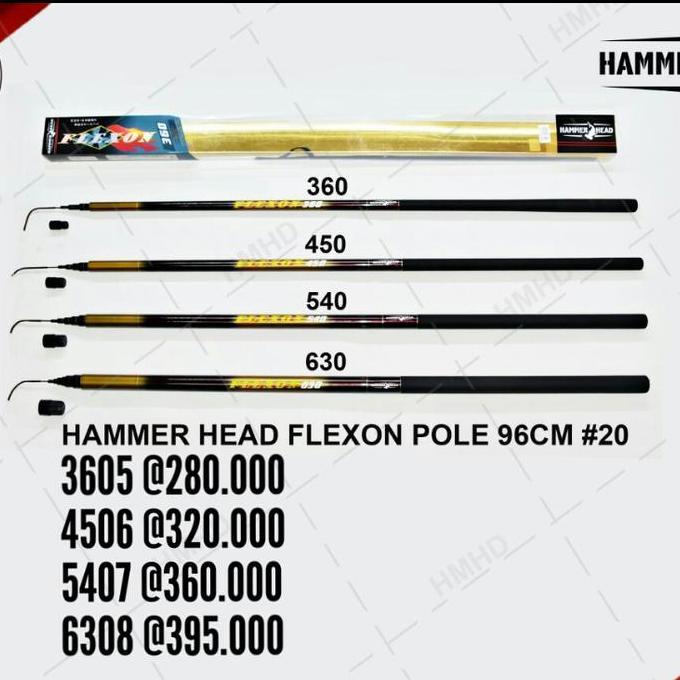 HARGA DISC - tegeg pancing kaku hammerhead flexon 360 450 540 630 tegeg laut sale