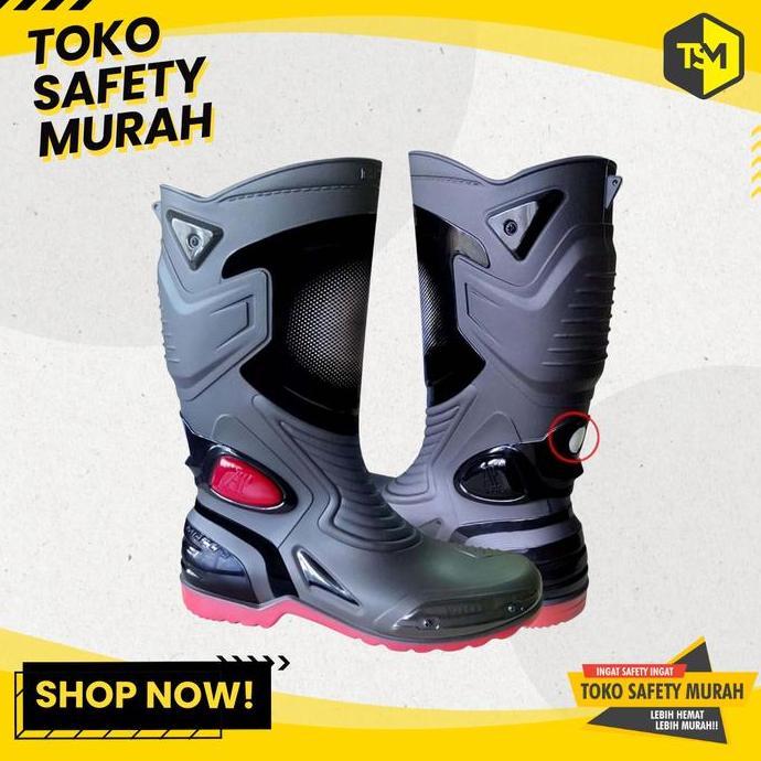 Sepatu Boot AP Moto 3 Boots Pria Moto 3 Sepatu Motor Anti Air Hujan Boot ORIGINAL