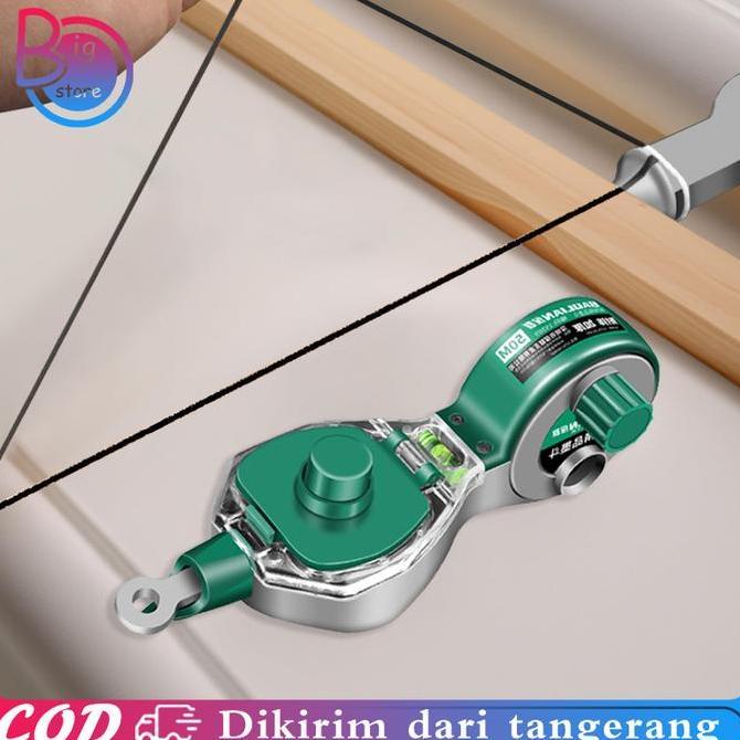 Lengkappoll- Tinta Sipatan Benang Penggaris Benang 1Pcs Sipatan Lot Benang Tinta