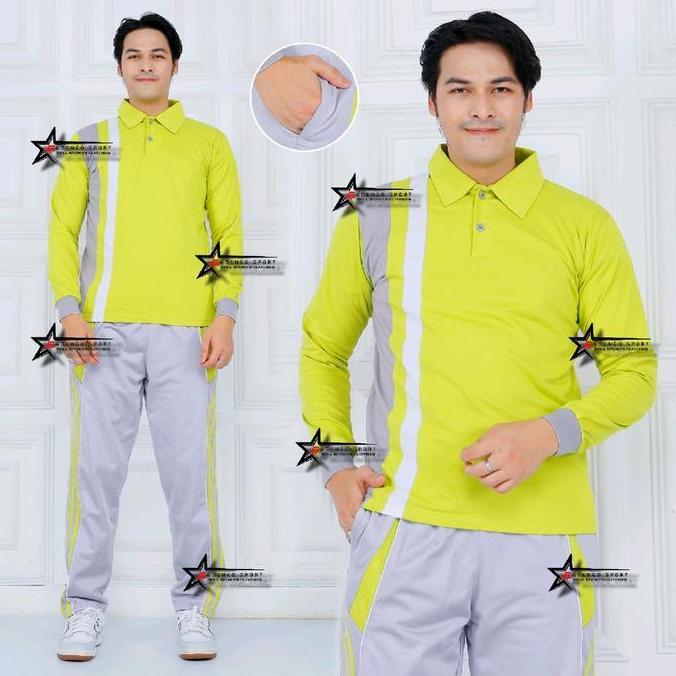Cod,Bisa- Setelan Baju Olahraga Senam Pria Dan Nita / Seragam Olahraga / Stelan Kaos Trening Olahrag