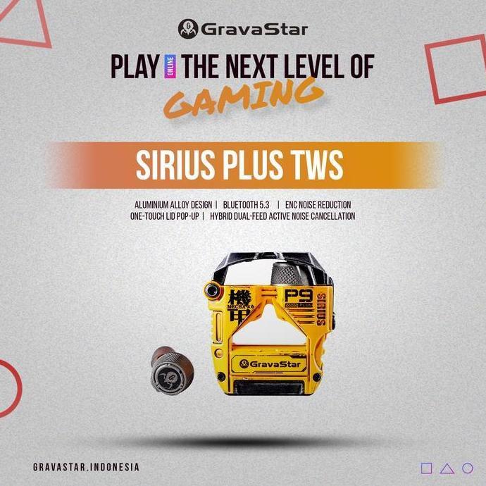 Grosir Gravastar Sirius Plus P9 Anc Tws Earbuds Battle-Worn Yellow Bluetooth Wireless Earphone Heads