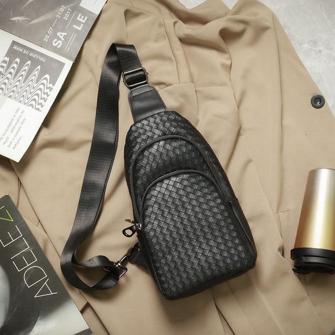 New [Maxmor] M229 Waist Bag Pria Tas Bahu Cowok Tas Pria Kulit Pinggang Waistbag Cowok Tas Selempang
