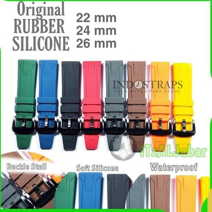 Tali jam Rubber silicone soft 22mm 24mm 26mm Strap tali jam Karet