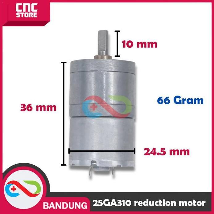 Ready MOTOR DC GEARBOX 25GA310 METAL GEAR HIGH TORQUE 12V DC GEAR BOX