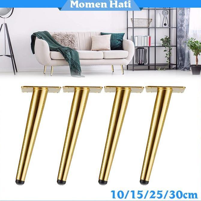 HYAKABA Kaki Sofa Miring Anti-Rust Kaki Sofa Besi Gold Kaki Kursi Besi Cor PROTOK
