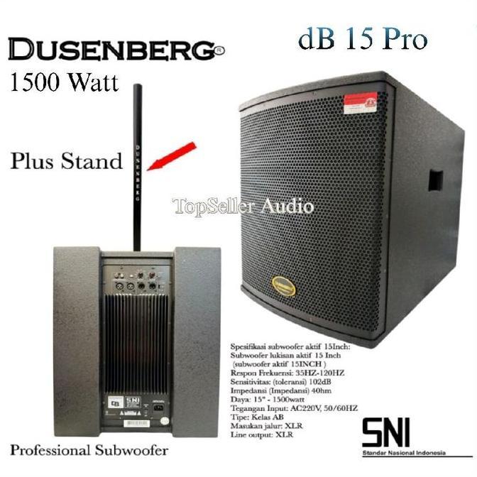 Grosir Subwoofer Aktif 15 Inch Dusenberg Db 15Pro / Db 15 Pro Original Garansi Resmi