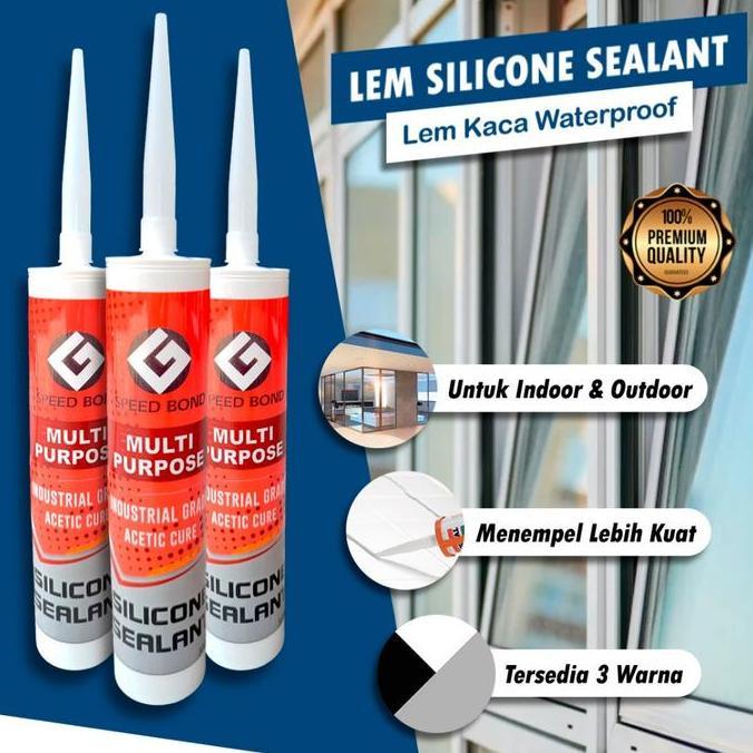 JAOPMAM Lem Kaca Sealant Aquarium Lem Silicone Putih Hitam Clear Perekat Kaca Lem Wall Panel Lem Sil
