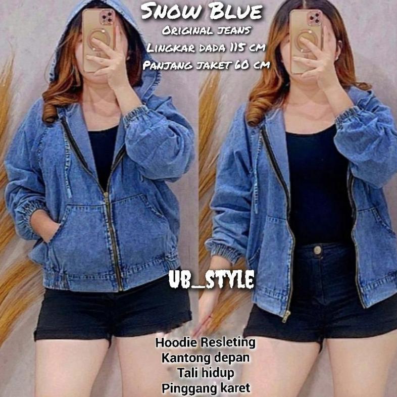 Sales Jaket Jeans Hoodie Resleting Jaket Wanita Jaket Hoodie Jeans Jaket Resleting
