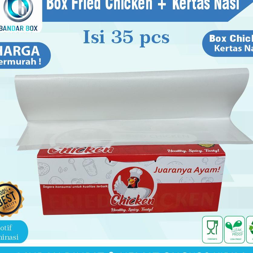 Box Fried Chicken + Kertas Ivory Nasi Kotak Ayam Lunc Box Paper Box Kfc Dus Nasi
