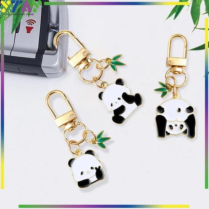 ZHURATMI Gantungan Kunci Panda Lucu Gantungan Tas Panda Lucu Lovely China Panda Mobil Keychain PROTO