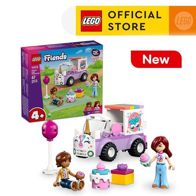 LEGO Friends 42675 Unicorn Cake Delivery Car (67 Pieces), Building Block, Toys, Bricks