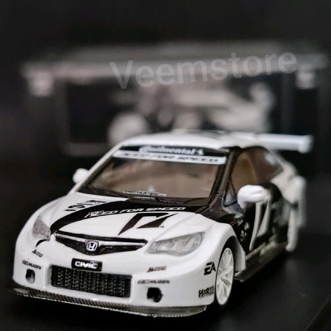 Diecast 1:64 Honda Civic FD2 Modified Need For Speed GTA [TPC] Hitam Putih